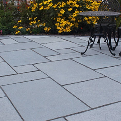 Steel Blue patio paving pavers present a cool, sophisticated hue and a sleek finish, ideal for creating stylish outdoor spaces with modern stone charm