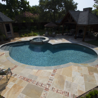 Harvest with pool and bricks